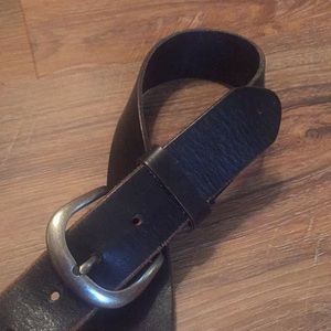 Leather belt black
